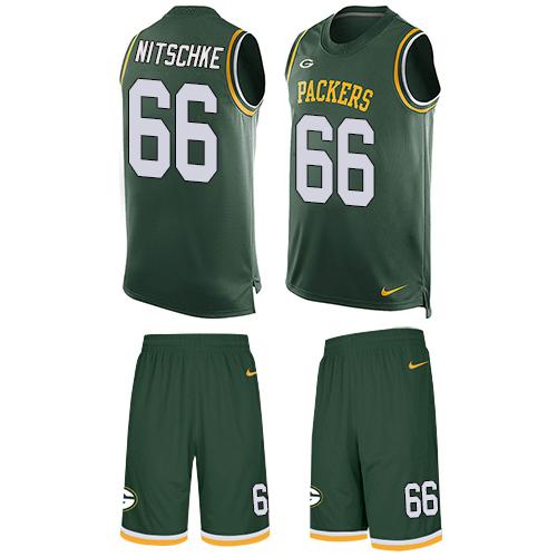 Nike Packers #66 Ray Nitschke Green Team Color Men's Stitched NFL Limited Tank Top Suit Jersey - Click Image to Close